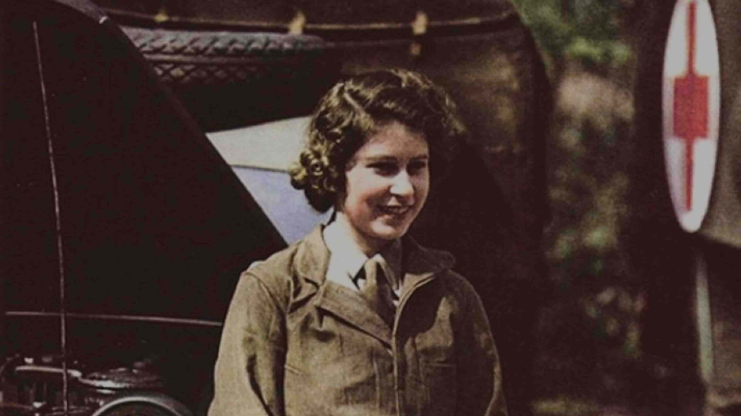 Princess Elizabeth in uniform during WW2.